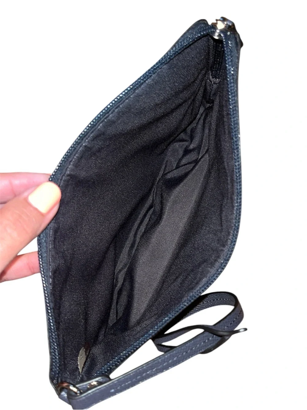 COACH Storypatch Navy Wristlet